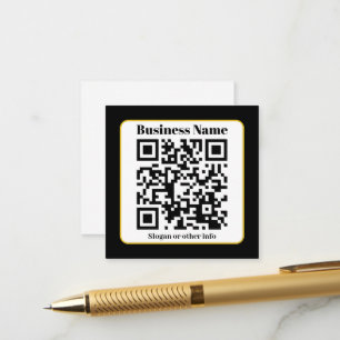 Erstellen Sie Ihren eigenen QR-Code Schwarz-weiß Begleitkarte
