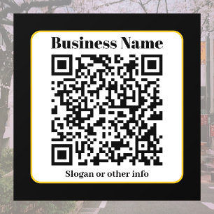 Erstellen Sie Ihren eigenen QR-Code Schwarz-weiß Fensteraufkleber