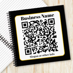 Erstellen Sie Ihren eigenen QR-Code Schwarz-weiß Notizbuch