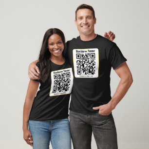Erstellen Sie Ihren eigenen QR-Code Schwarz-weiß T-Shirt