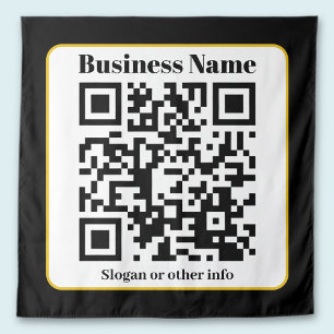 Erstellen Sie Ihren eigenen QR-Code   Schwarz-weiß Wandteppich