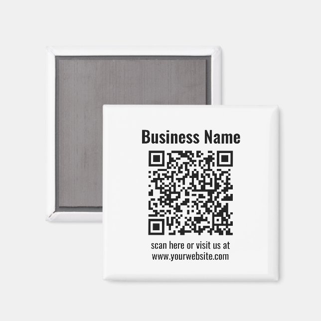 Erstellen Sie Ihren eigenen QR-Code | Transparent Magnet (Vorderseite/Rückseite)
