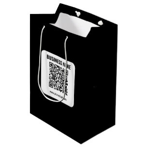 Erstellen Sie Ihren eigenen QR-Code   Transparent Mittlere Geschenktüte
