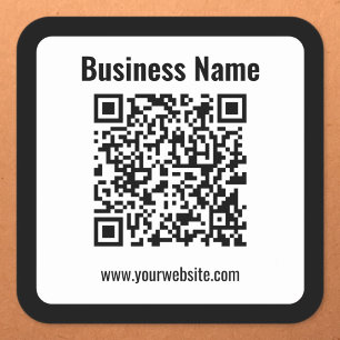 Erstellen Sie Ihren eigenen QR-Code Transparent Quadratischer Aufkleber
