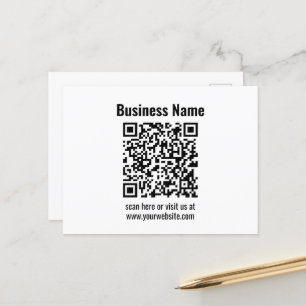 Erstellen Sie Ihren eigenen QR-Code   Transperant Postkarte