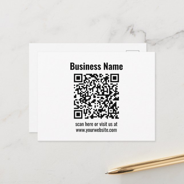 Erstellen Sie Ihren eigenen QR-Code | Transperant Postkarte (Vorderseite/Rückseite Beispiel)