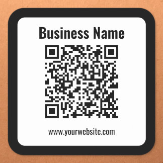 Erstellen Sie Ihren eigenen QR-Code | Transperant Quadratischer Aufkleber