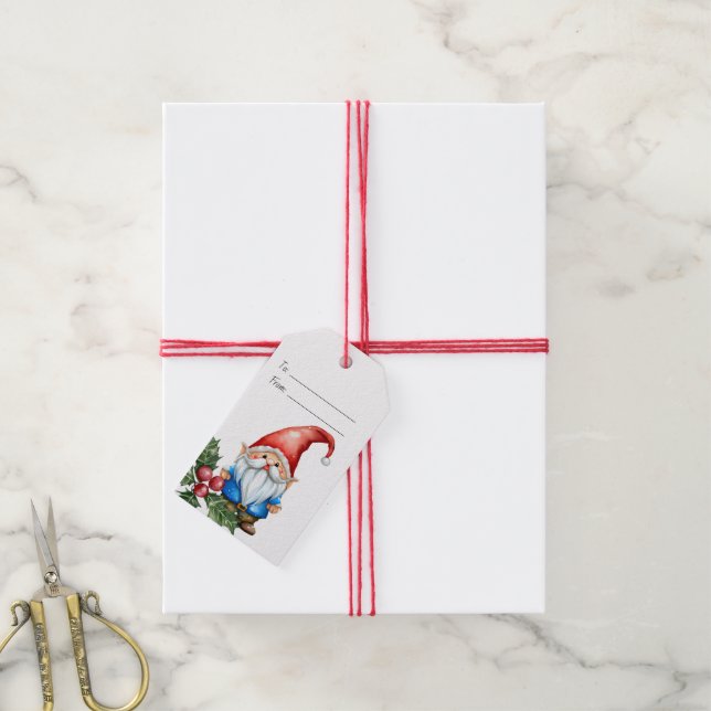Erstellen Sie Ihren eigenen Red & Blue Weihnachtsg Geschenkanhänger (Mit Garn)