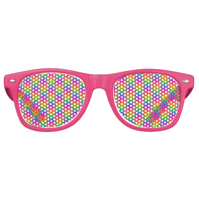 Erstellen Sie Ihren eigenen Regenbogen Gingham Partybrille (Vorderseite)