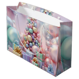 Erstellen Sie Ihren eigenen Regenbogenweihnachtsba Große Geschenktüte