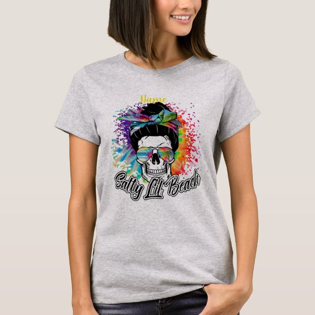 Erstellen Sie Ihren eigenen Salty Lil Beach T-Shirt (Vorderseite)
