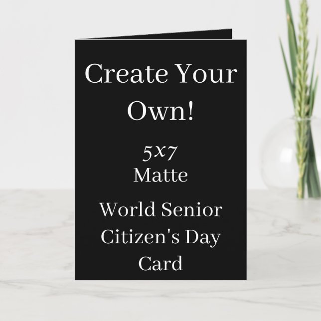 Erstellen Sie Ihren eigenen Senior Citizen Day in  Karte (Vorderseite)