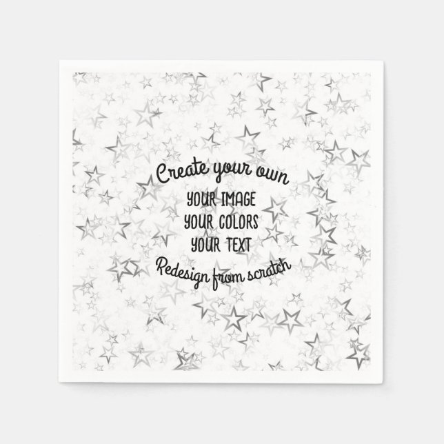 Erstellen Sie Ihren eigenen - Star-Glitzer Serviette (Vorderseite)