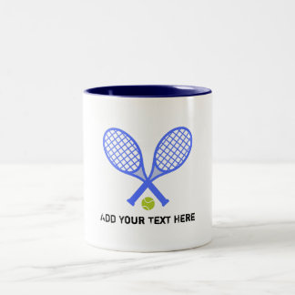 Erstellen Sie Ihren eigenen Tennisspielertrainer Zweifarbige Tasse
