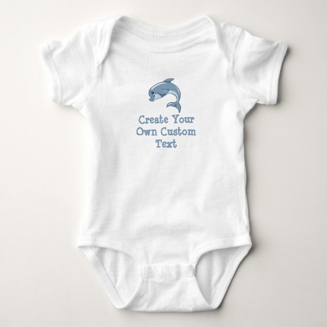 Erstellen Sie Ihren eigenen Text mit Baby Dolphin Baby Strampler (Vorderseite)