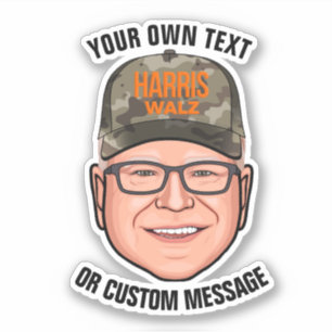 Erstellen Sie Ihren eigenen Tim Walz Aufkleber