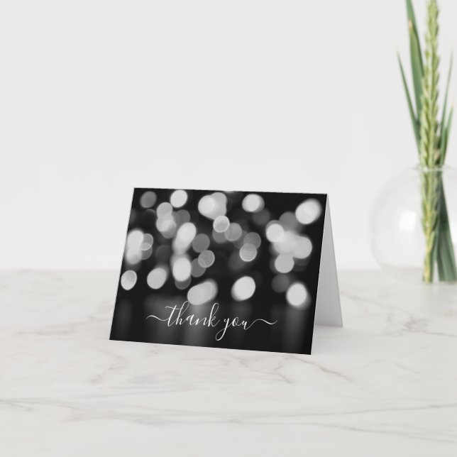 Erstellen Sie Ihren eigenen weichen Fokus Gray Bok Dankeskarte (Vorderseite)