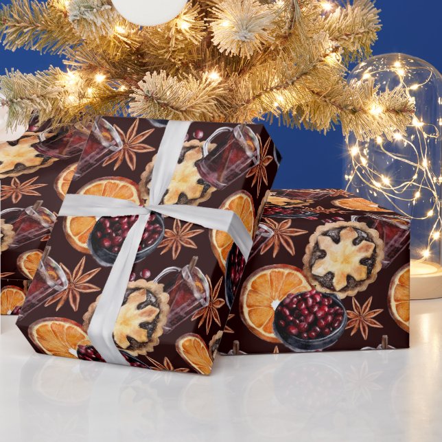 Erstellen Sie Ihren eigenen Weihnachts-Heiß-Apfel Geschenkpapier (Feiertage)