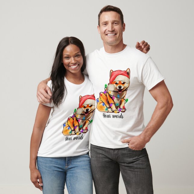 Erstellen Sie Ihren eigenen Weihnachts-Shiba Inu H T-Shirt (Unisex)