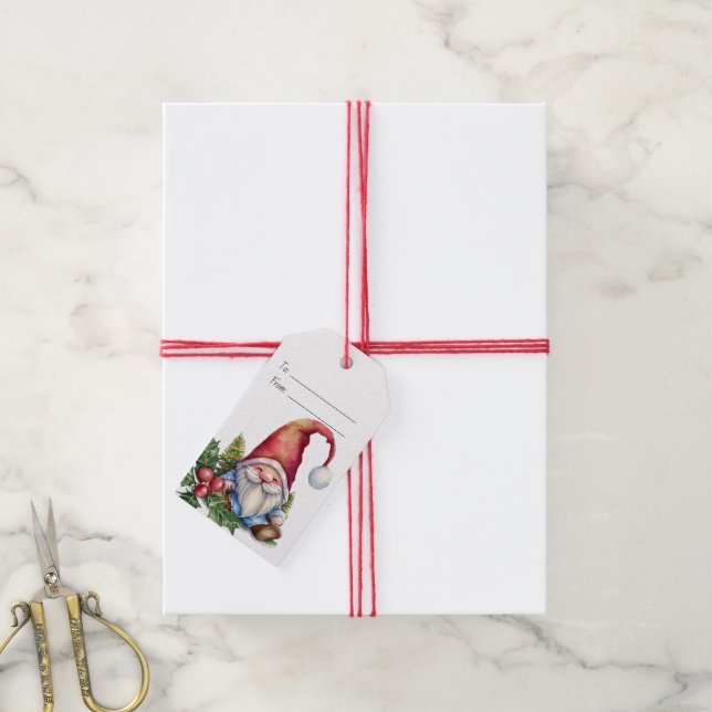 Erstellen Sie Ihren eigenen Weihnachtsbaum Gnome Geschenkanhänger (Mit Garn)