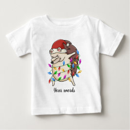 Erstellen Sie Ihren eigenen Weihnachtsbaum-Igel Baby T-shirt