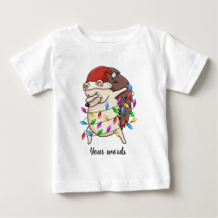 Erstellen Sie Ihren eigenen Weihnachtsbaum-Igel Baby T-shirt