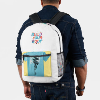 "Erstellen Sie Ihren Körper": Bedruckter Rucksack