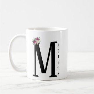 Erstellen Sie Ihren Namen Tasse, Weiß und Schwarz  Kaffeetasse