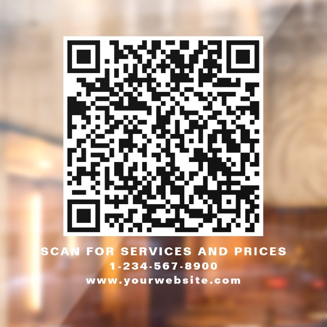 Erstellen Sie Ihren QR-Code - White Fensteraufkleber (Blatt 2)