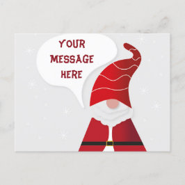 Erstellen Sie Ihren Weihnachtsmann Funny Red & Whi Feiertagspostkarte