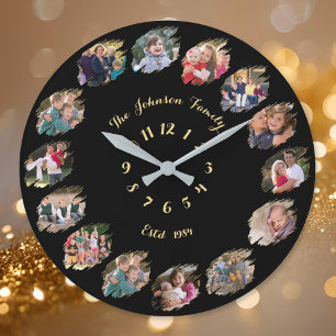 Erstellen Sie individuelle Foto-Collagen für Ihre  Große Wanduhr