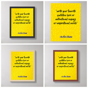 Erstellen Sie Luxury Black und Gold Zitat Poster