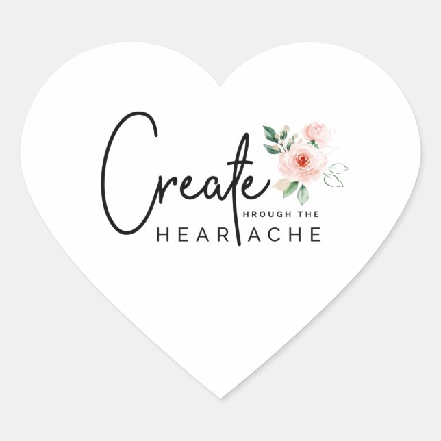 Erstellen Sie mithilfe der Heartache-Aufkleber Herz-Aufkleber (Vorderseite)
