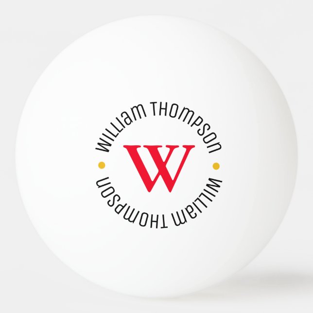Erstellen Sie Monogram Ball-Golfbälle Tischtennisball (Vorderseite)