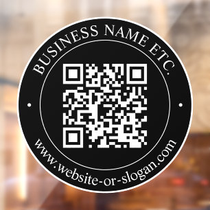 Erstellen Sie QR-Code und anpassbaren Text Schwa Fensteraufkleber