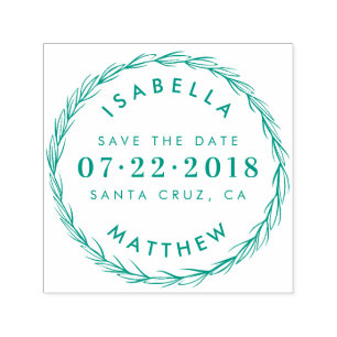 Erstellen Sie Save the Date Ihre eigene elegante H Permastempel