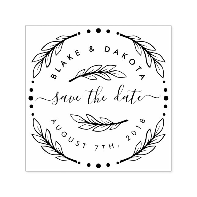 Erstellen Sie Save the Date Ihren eigenen handgeze Permastempel (Design)