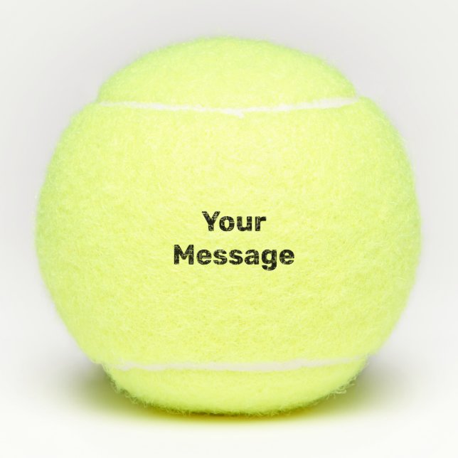 Erstellen Sie selbst eine schwarze Textvorlage Tennisbälle (Vorderseite)