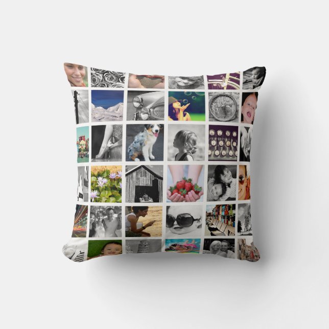 Erstellen Sie sich ein eigenes Bild-Collage Throw- Kissen (Vorderseite)