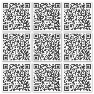 Erstellen Sie sofort 9 Scannable QR Codes Schwarz- Aufkleber