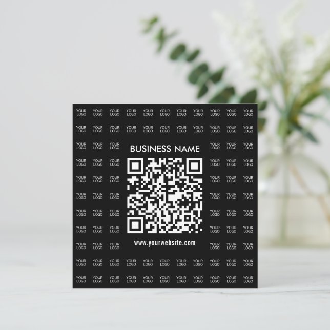 Erstellen Sie sofort ein skalierbares QR-Code- und Mitteilungskarte (Stehend Vorderseite)