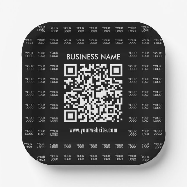 Erstellen Sie sofort ein skalierbares QR-Code- und Pappteller (Vorderseite)