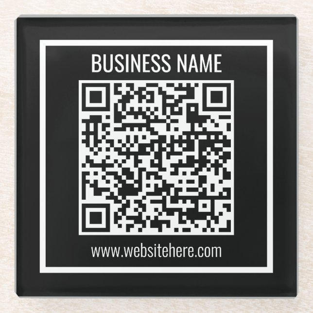 Erstellen Sie sofort einen modernen QR-Code Glasuntersetzer (Vorderseite)