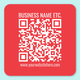 Erstellen Sie sofort Ihren eigenen QR-Code | Edita Quadratischer Aufkleber