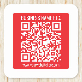 Erstellen Sie sofort Ihren eigenen QR-Code | Edita Rechteckiger Pappuntersetzer
