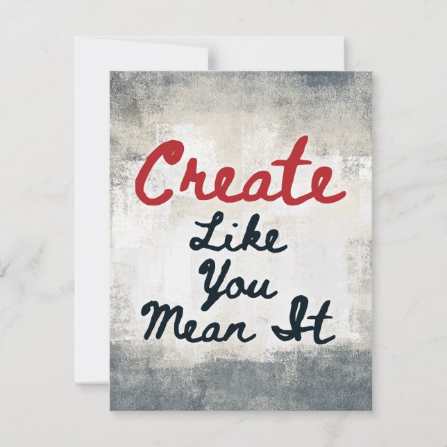 Erstellen Sie, wie Sie es Gemein Grußkarte Karte (Vorderseite)