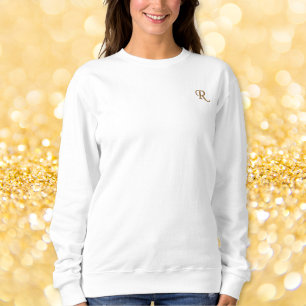 Erstellen von benutzerdefinierten Frauen Gold Mono Besticktes Sweatshirt