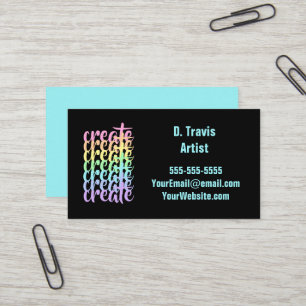 Erstellen von "Pastell Rainbow Business Cards" Visitenkarte
