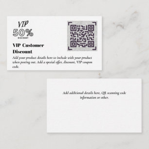 Erstellen von QR-Codes für den VIP-Rabatt für Kund Begleitkarte