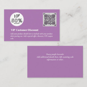 Erstellen von QR-Codes für den VIP-Rabatt für Kund Begleitkarte
